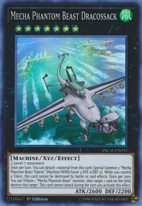 Mecha Phantom Beast Dracossack INCH-EN051 Yu-Gi-Oh card from The Infinity Chasers