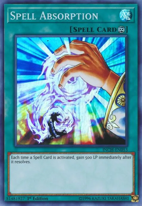 Spell Absorption INCH-EN053 Yu-Gi-Oh card from The Infinity Chasers