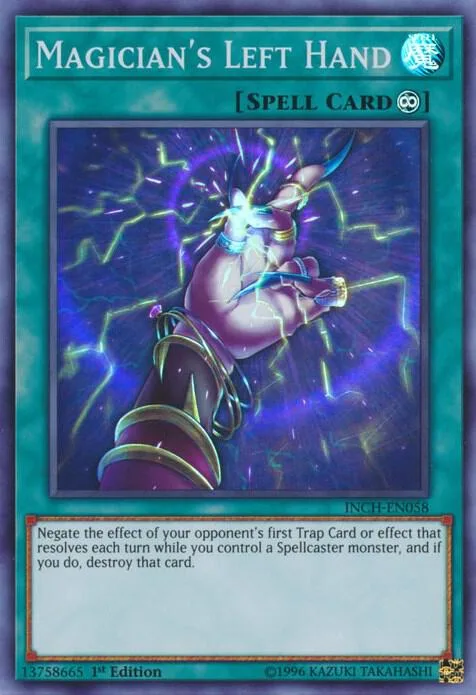Magician's Left Hand INCH-EN058 Yu-Gi-Oh card from The Infinity Chasers
