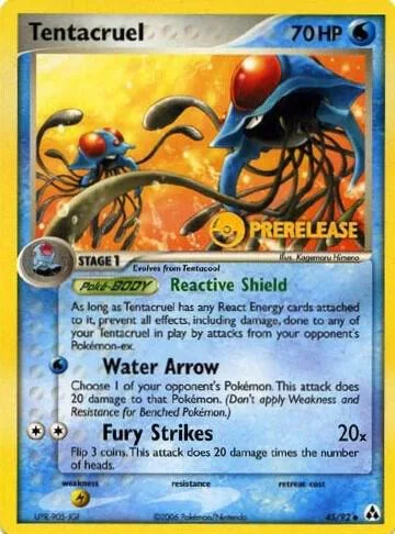 Tentacruel - 45/92 Prerelease #45/92 Pokémon card from Nintendo Promos