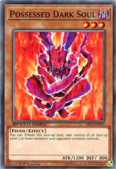 Possessed Dark Soul SBLS-EN003 Yu-Gi-Oh card from Speed Duel: Arena of Lost Souls