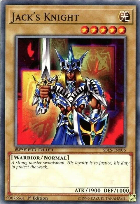 Jack's Knight SBLS-EN006 Yu-Gi-Oh card from Speed Duel: Arena of Lost Souls