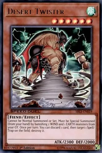 Desert Twister SBLS-EN019 Yu-Gi-Oh card from Speed Duel: Arena of Lost Souls