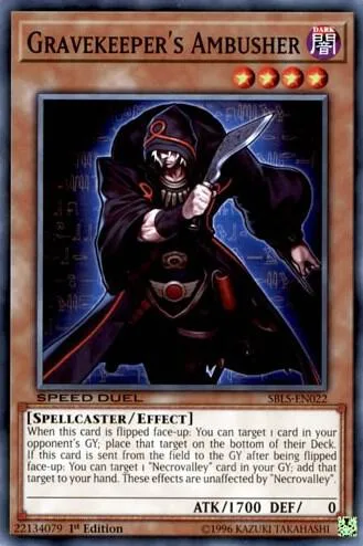 Gravekeeper's Ambusher SBLS-EN022 Yu-Gi-Oh card from Speed Duel: Arena of Lost Souls