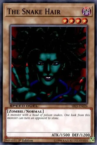 The Snake Hair SBLS-EN026 Yu-Gi-Oh card from Speed Duel: Arena of Lost Souls