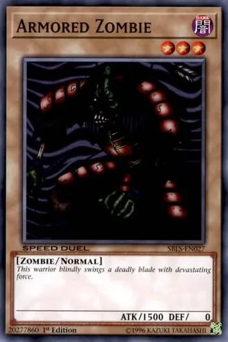 Armored Zombie SBLS-EN027 Yu-Gi-Oh card from Speed Duel: Arena of Lost Souls