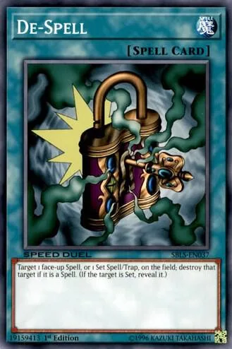 De-Spell SBLS-EN037 Yu-Gi-Oh card from Speed Duel: Arena of Lost Souls