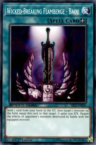 Wicked-Breaking Flamberge - Baou SBLS-EN041 Yu-Gi-Oh card from Speed Duel: Arena of Lost Souls