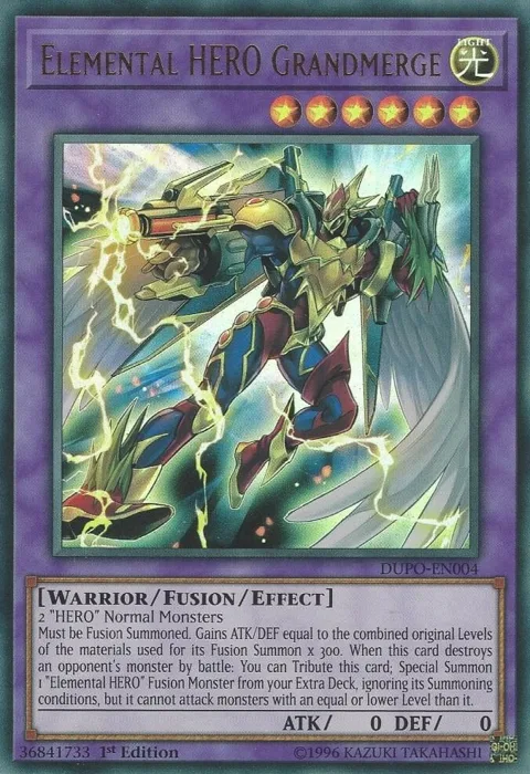 Elemental HERO Grandmerge DUPO-EN004 1st Edition Yu-Gi-Oh card from Duel Power