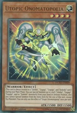 Utopic Onomatopoeia DUPO-EN009 1st Edition Yu-Gi-Oh card from Duel Power