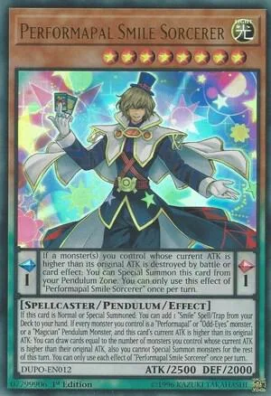 Performapal Smile Sorcerer DUPO-EN012 1st Edition Yu-Gi-Oh card from Duel Power