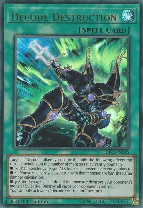 Decode Destruction DUPO-EN016 Unlimited Yu-Gi-Oh card from Duel Power