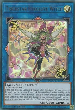 Trickstar Foxglove Witch DUPO-EN021 1st Edition Yu-Gi-Oh card from Duel Power