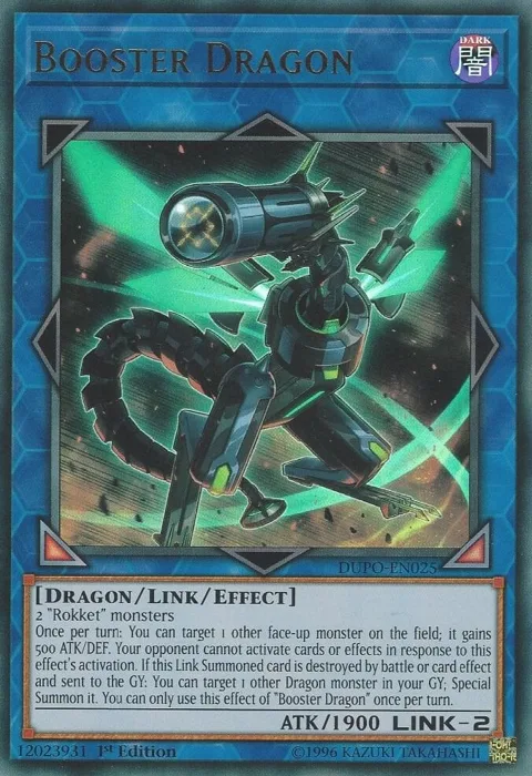 Booster Dragon DUPO-EN025 1st Edition Yu-Gi-Oh card from Duel Power