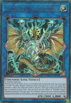 Thunder Dragon Thunderstormech DUPO-EN030 1st Edition Yu-Gi-Oh card from Duel Power