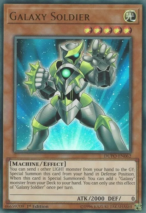 Galaxy Soldier DUPO-EN062 Unlimited Yu-Gi-Oh card from Duel Power