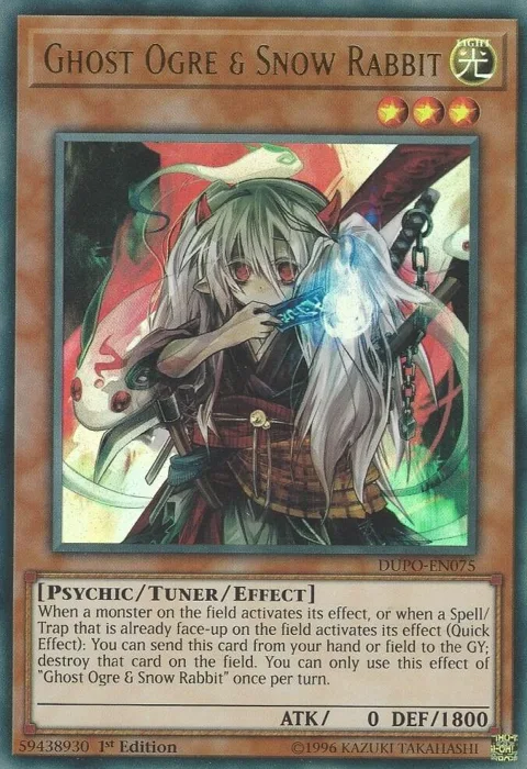 Ghost Ogre & Snow Rabbit DUPO-EN075 1st Edition Yu-Gi-Oh card from Duel Power