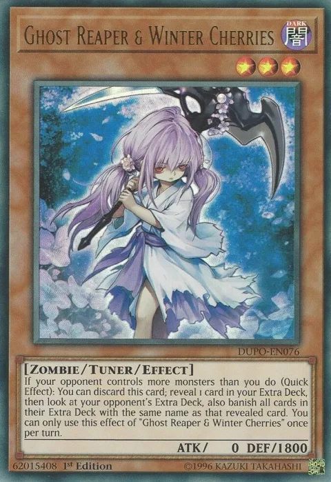 Ghost Reaper & Winter Cherries DUPO-EN076 Unlimited Yu-Gi-Oh card from Duel Power