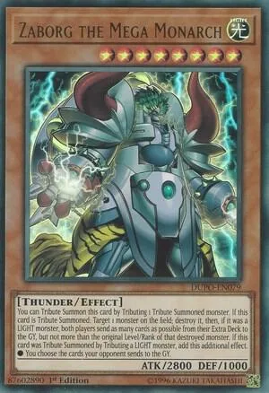 Zaborg the Mega Monarch DUPO-EN079 1st Edition Yu-Gi-Oh card from Duel Power