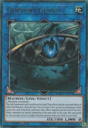 Qliphort Genius DUPO-EN095 1st Edition Yu-Gi-Oh card from Duel Power