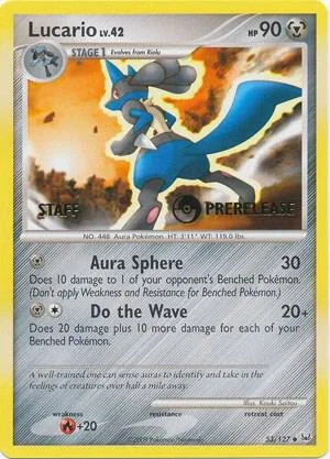 Lucario - 53/127 Prerelease [Staff] #53/127 Pokémon card from Diamond and Pearl Promos