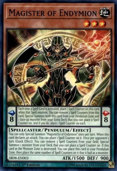Magister of Endymion SR08-EN003 Yu-Gi-Oh card from Structure Deck: Order of the Spellcasters
