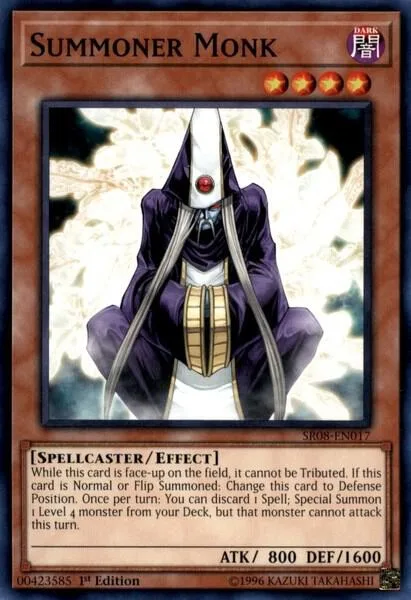 Summoner Monk SR08-EN017 Yu-Gi-Oh card from Structure Deck: Order of the Spellcasters