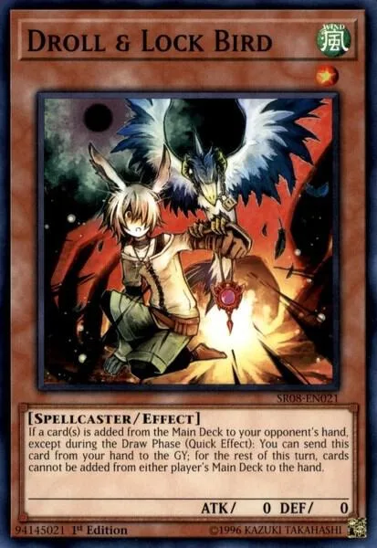 Droll & Lock Bird SR08-EN021 Yu-Gi-Oh card from Structure Deck: Order of the Spellcasters