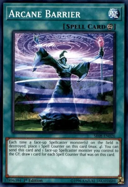 Arcane Barrier SR08-EN026 Yu-Gi-Oh card from Structure Deck: Order of the Spellcasters