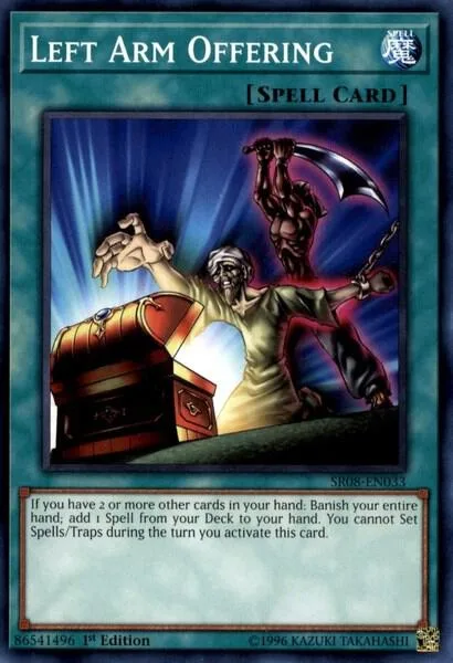 Left Arm Offering SR08-EN033 Yu-Gi-Oh card from Structure Deck: Order of the Spellcasters