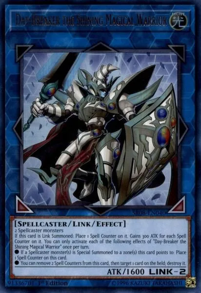 Day-Breaker the Shining Magical Warrior SR08-EN040 Yu-Gi-Oh card from Structure Deck: Order of the Spellcasters