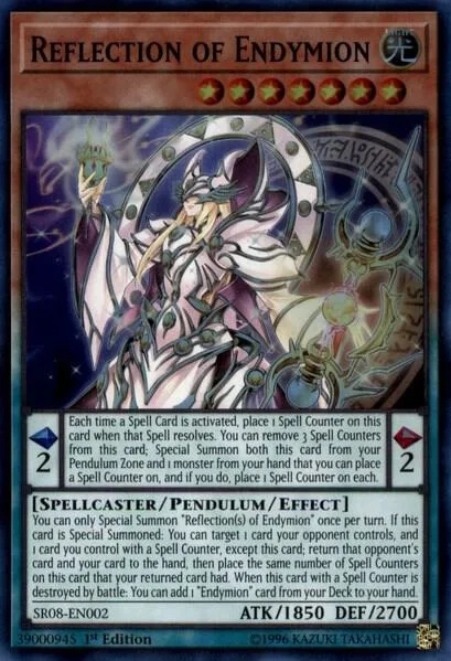 Reflection of Endymion SR08-EN002 Yu-Gi-Oh card from Structure Deck: Order of the Spellcasters