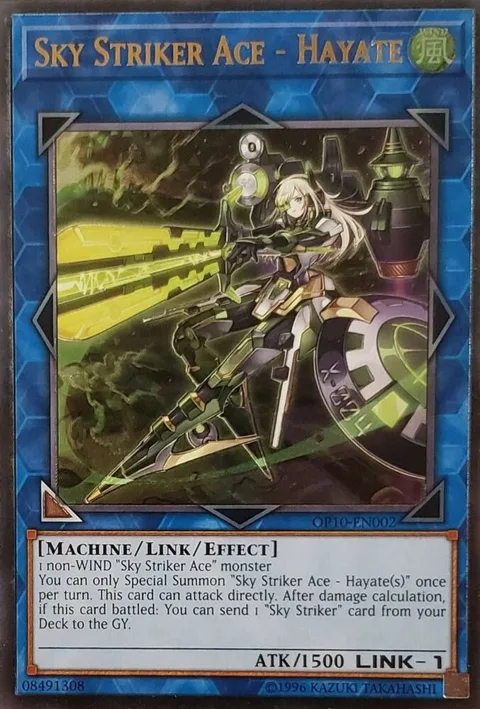 Sky Striker Ace - Hayate Ultimate Rare OP10-EN002 Yu-Gi-Oh card from OTS Tournament Pack 10