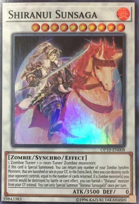 Shiranui Sunsaga OP10-EN008 Yu-Gi-Oh card from OTS Tournament Pack 10