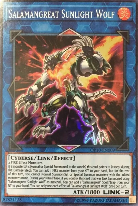 Salamangreat Sunlight Wolf OP10-EN009 Yu-Gi-Oh card from OTS Tournament Pack 10