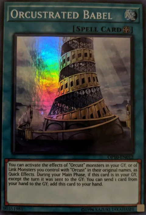 Orcustrated Babel OP10-EN012 Yu-Gi-Oh card from OTS Tournament Pack 10