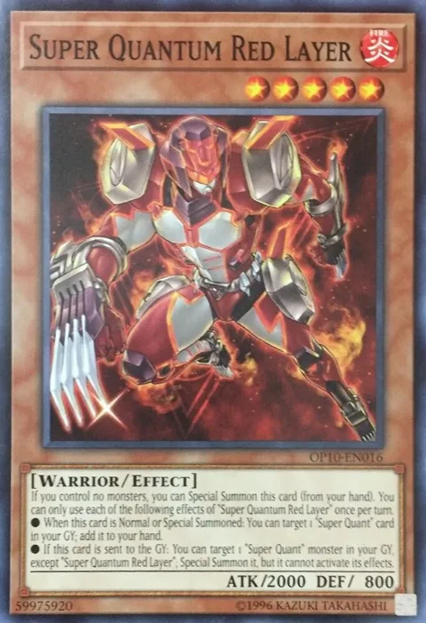 Super Quantum Red Layer OP10-EN016 Yu-Gi-Oh card from OTS Tournament Pack 10