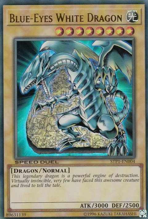 Blue-Eyes White Dragon STP1-EN004 Yu-Gi-Oh card from Speed Duel: Tournament Pack 1