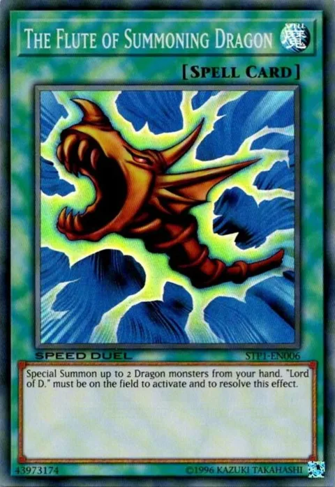 The Flute of Summoning Dragon STP1-EN006 Yu-Gi-Oh card from Speed Duel: Tournament Pack 1