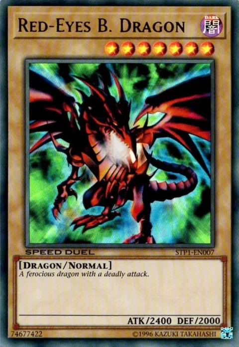 Red-Eyes B. Dragon STP1-EN007 Yu-Gi-Oh card from Speed Duel: Tournament Pack 1