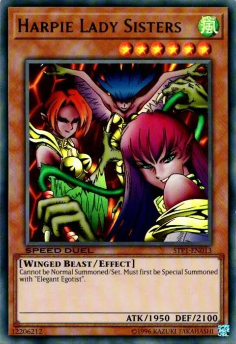 Harpie Lady Sisters STP1-EN013 Yu-Gi-Oh card from Speed Duel: Tournament Pack 1
