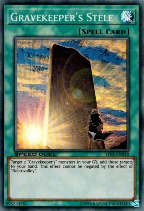 Gravekeeper's Stele STP1-EN018 Yu-Gi-Oh card from Speed Duel: Tournament Pack 1