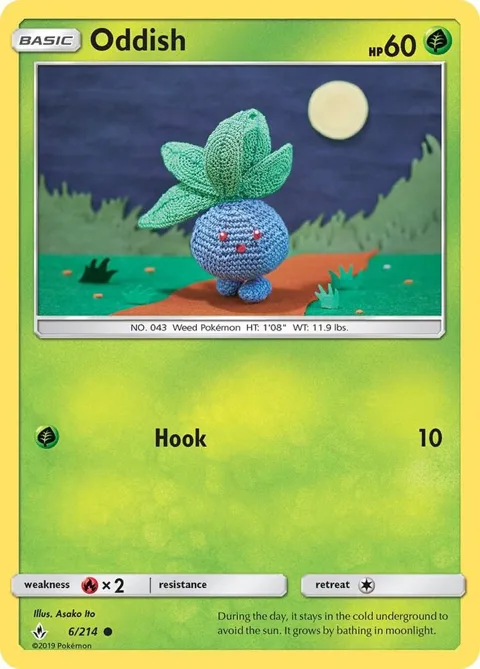 Oddish 6 #6/214 Pokémon card from SM - Unbroken Bonds