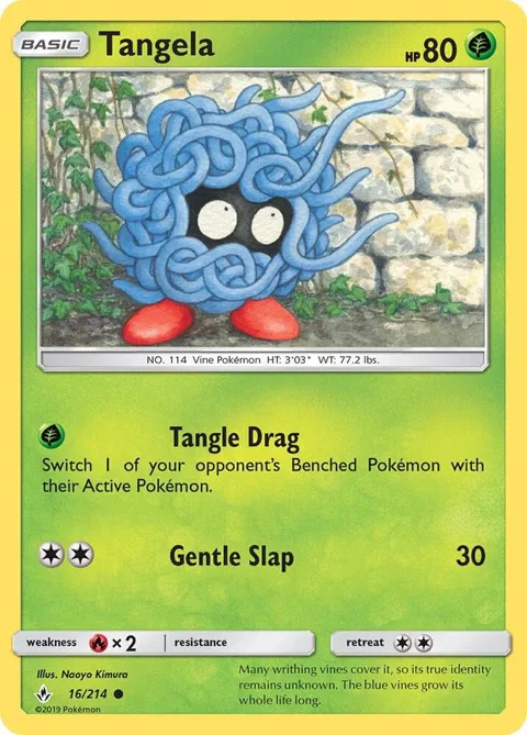 Tangela #16/214 Pokémon card from SM - Unbroken Bonds