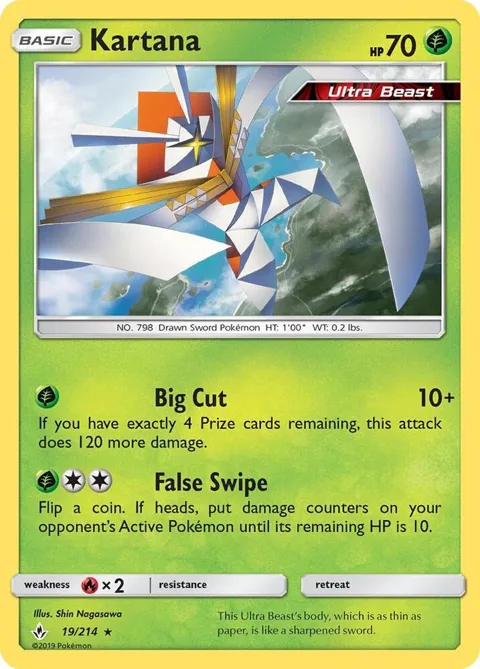 Kartana #19/214 Holofoil Pokémon card from SM - Unbroken Bonds