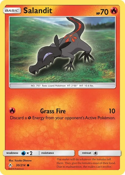 Salandit #30/214 Pokémon card from SM - Unbroken Bonds