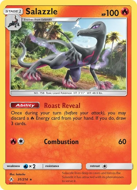 Salazzle #31/214 Pokémon card from SM - Unbroken Bonds