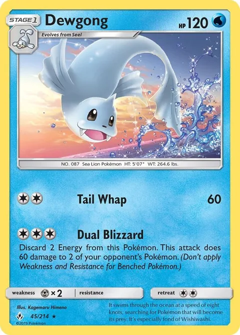 Dewgong #45/214 Pokémon card from SM - Unbroken Bonds