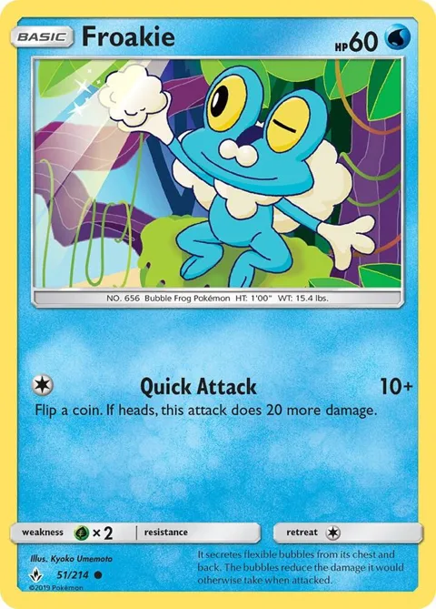 Froakie #51/214 Pokémon card from SM - Unbroken Bonds