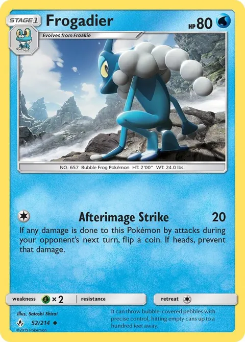 Frogadier #52/214 Reverse Holofoil Pokémon card from SM - Unbroken Bonds